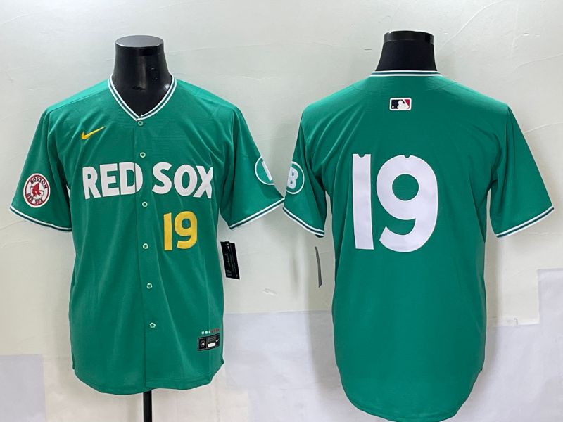 Men 2025 Boston Red Sox 19 No Name Dark Green Joint Name Nike MLB Jersey style 7